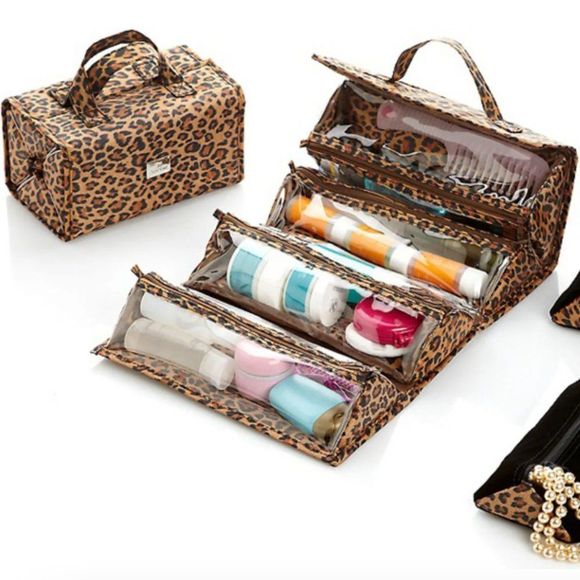 Joy Mangano Handbags - Joy Mangano Leopard Beauty Case